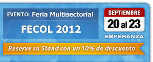Feria Multisectorial FECOL 2012. El 20 de Septiembre de 2012 en Esperanza - Santa Fe